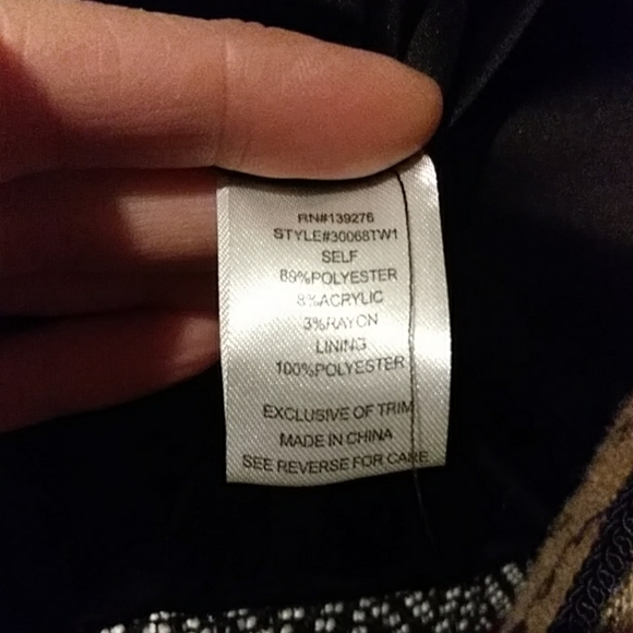 Daniel Rainn Herringbone Faux Leather Vest • Size L - Picture 9 of 10